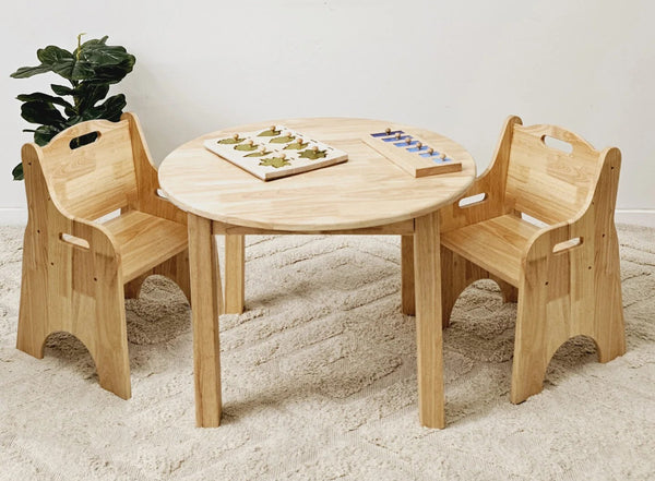 Toddler Set-Medium Round Table and 2 Toddler Chairs
