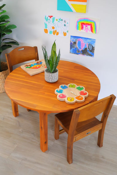 Stacking Chairs Acacia Wood Set of 2