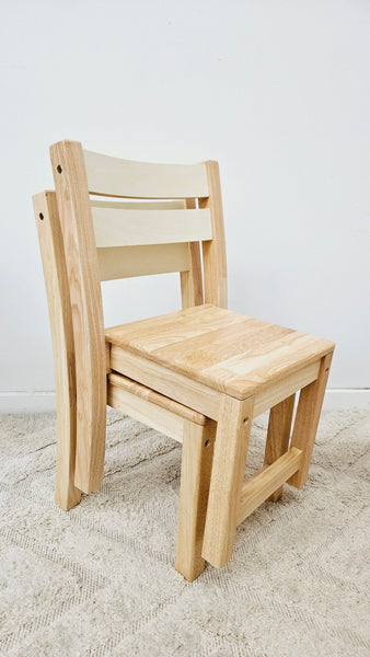 Stacking Chairs set of 2 Available in Natural or White