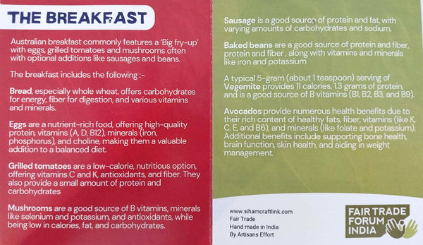 Multicultural Breakfast Food Set - Australian