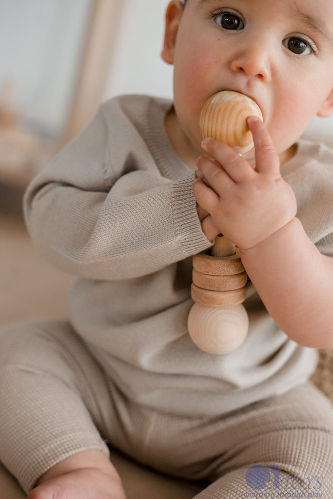 Baby Grasping Rattle Wooden