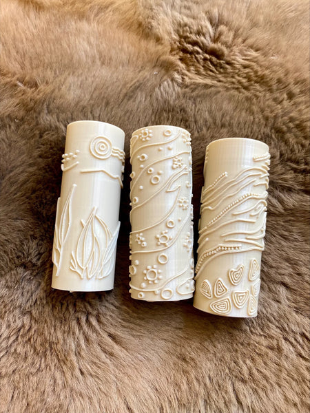 Natural Stamp Rollers - Connecting to Country set of 3