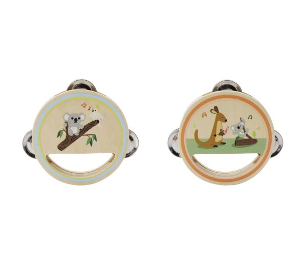 Music - Wooden Tambourine set of 2