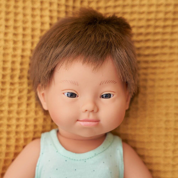 Doll -  Caucasian Boy Downs Syndrome Anatomically Correct