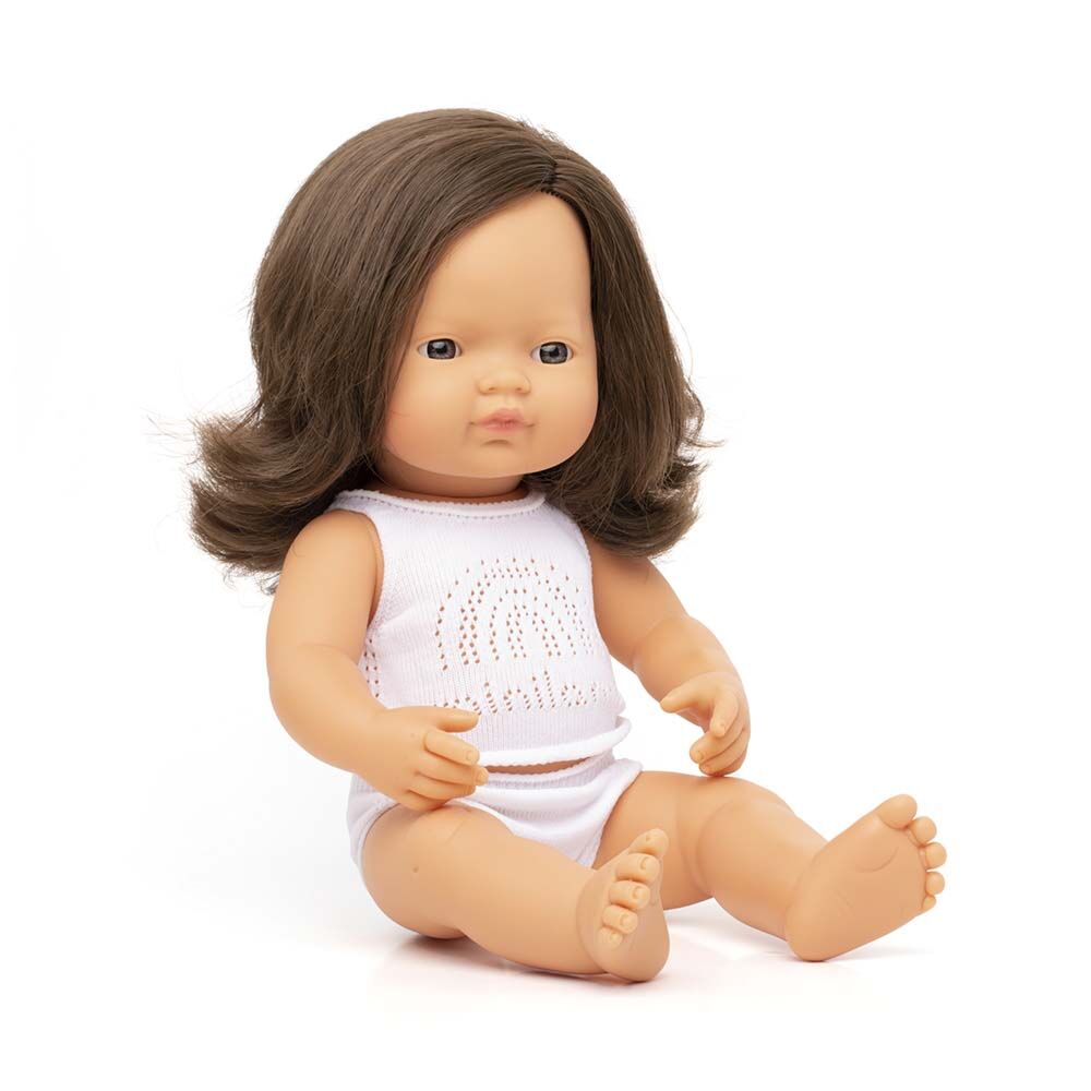 Doll - Anatomically Correct Baby, Caucasian Girl, Brunette