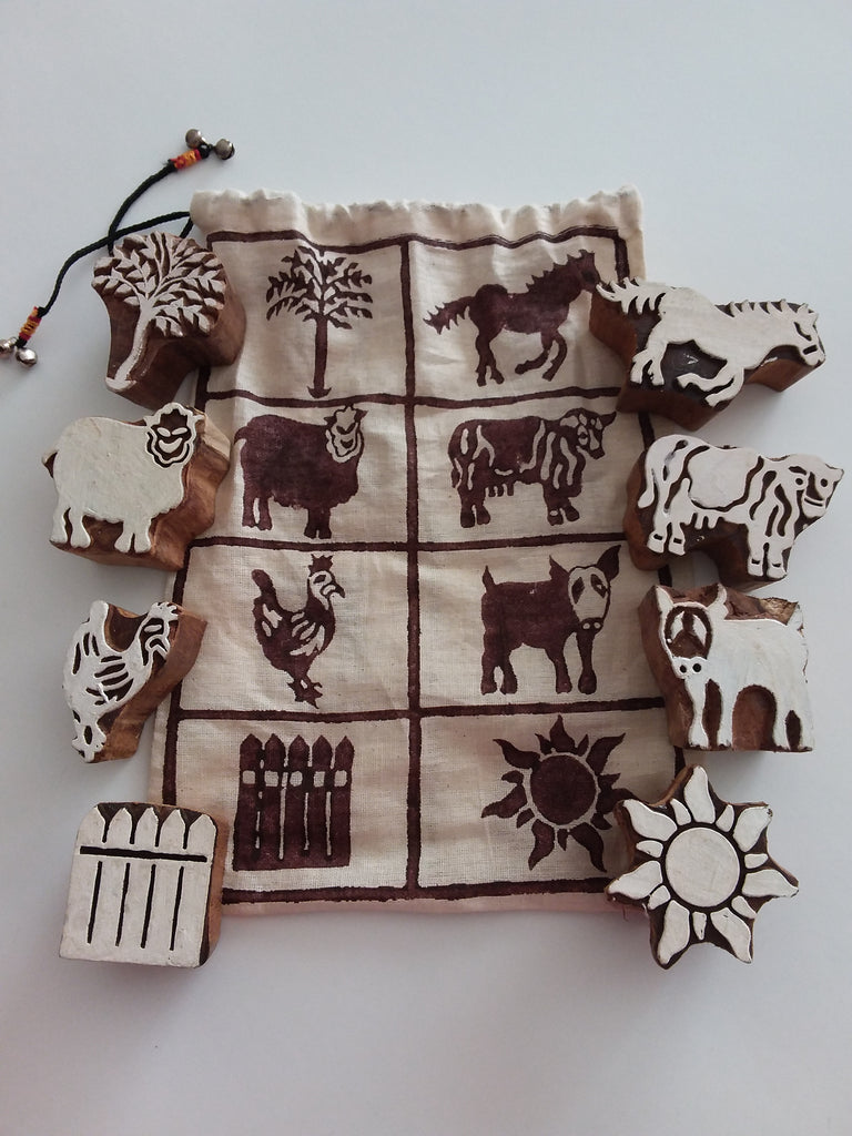Stamps Traditional Block Print - Farm
