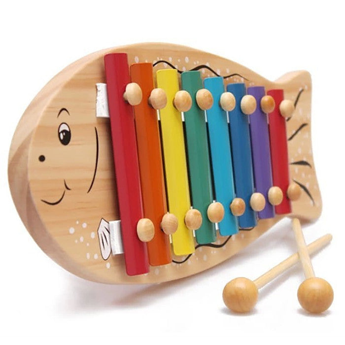 Wooden Fish Xylophone with 8 Scales