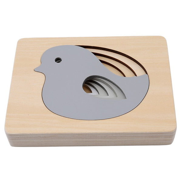 Size Sequencing Puzzle Wooden Bird